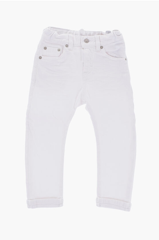 Dsquared2 White Bull Light-wash Jeans With 5 Pockets