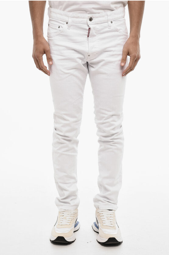 Dsquared2 Stretch Cotton Trouser With White Bull Tag