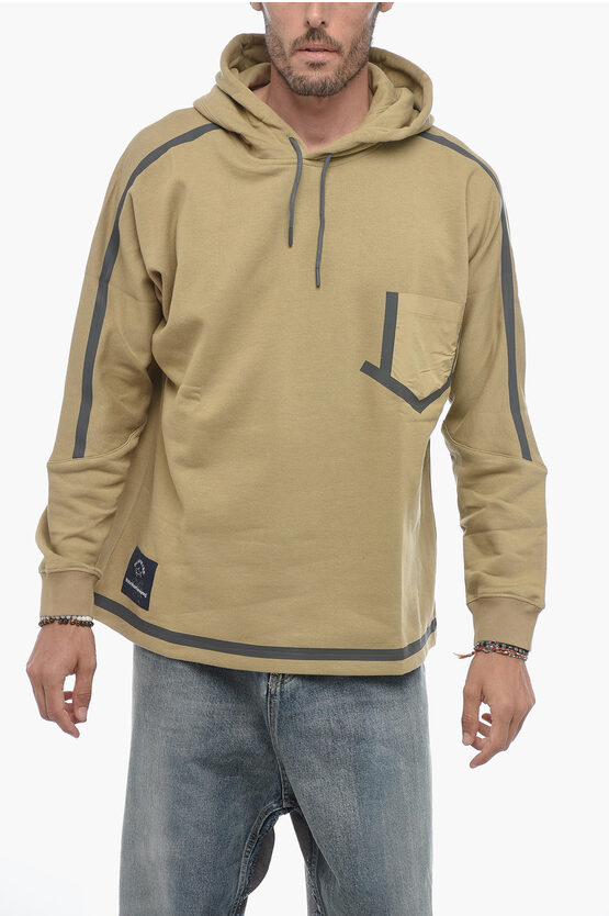 Paul & Shark White Mountaineering Brushed Cotton Hoodie With Breast Pocke