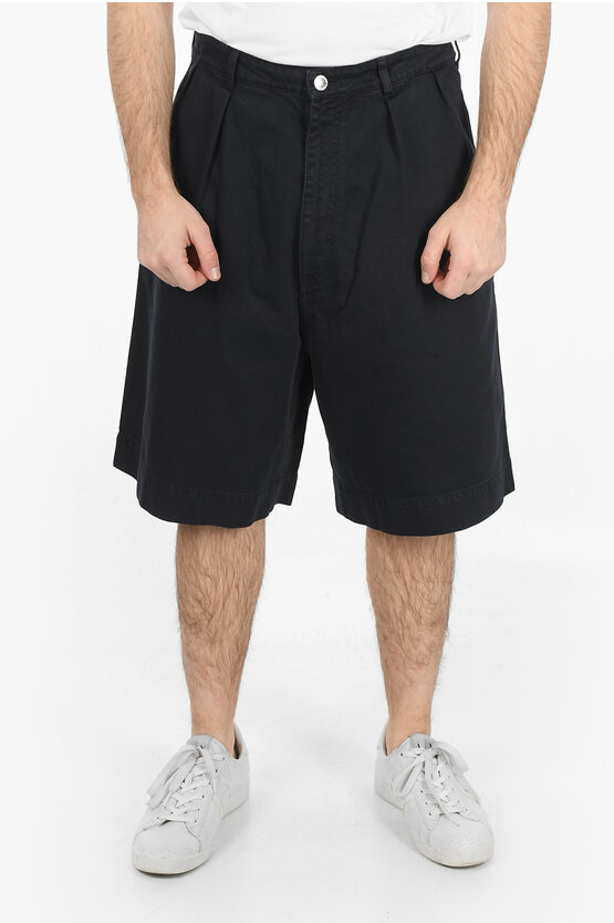 【関税&送料込】Raf Simons Denim Bermuda Shorts Raf Simons Wide Fit Double Pleated Denim Shorts men