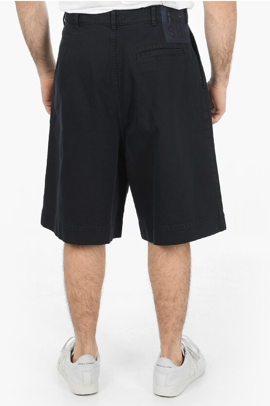 Raf Simons Wide Fit Double Pleated Denim Shorts men - Glamood Outlet