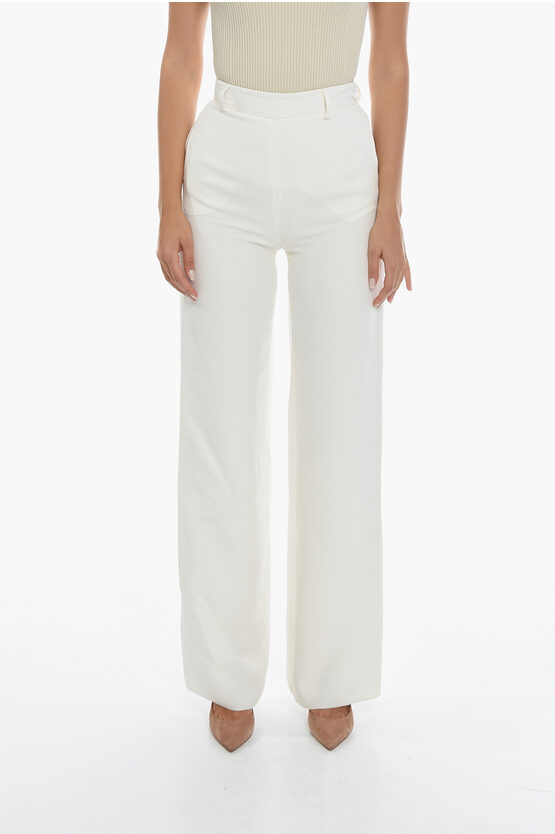 Shop Valentino Wide Fit Silk Pants