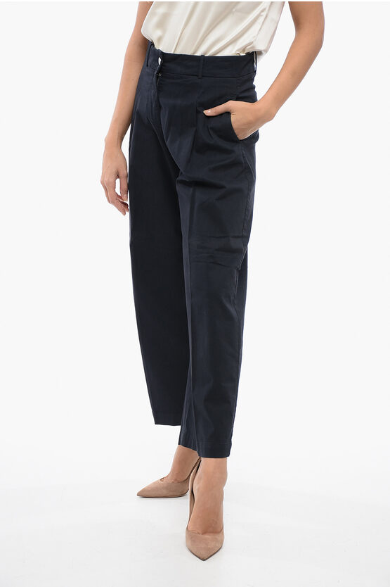 Fabiana Filippi Wide-leg Cropped Pants With Half Belt