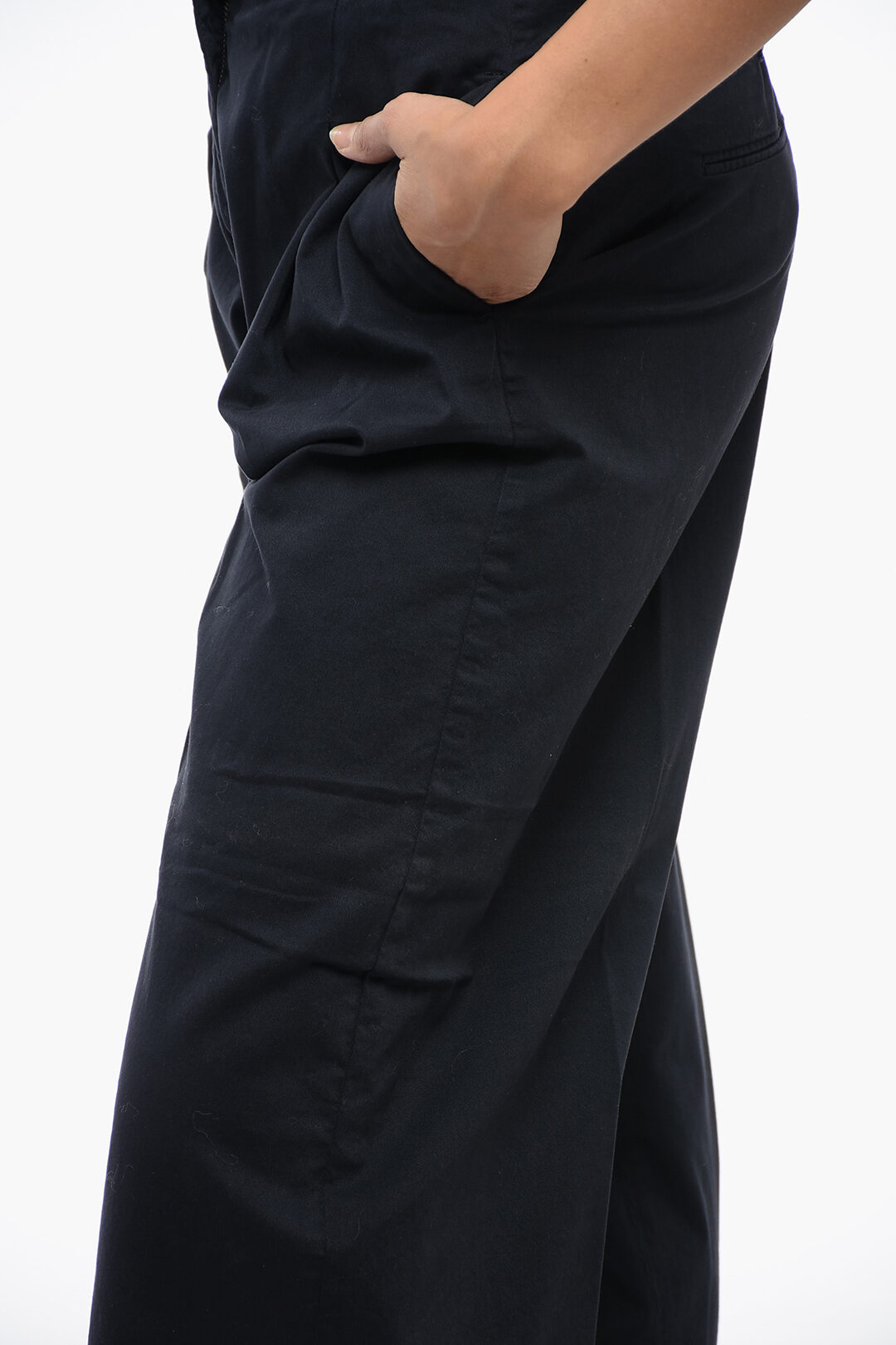 パンツ FABIANA FILIPPI FW25 WIDE PANTS (PAD215F353 D6201269) Fabiana Filippi Wide-Leg Cropped Pants with Half Belt women