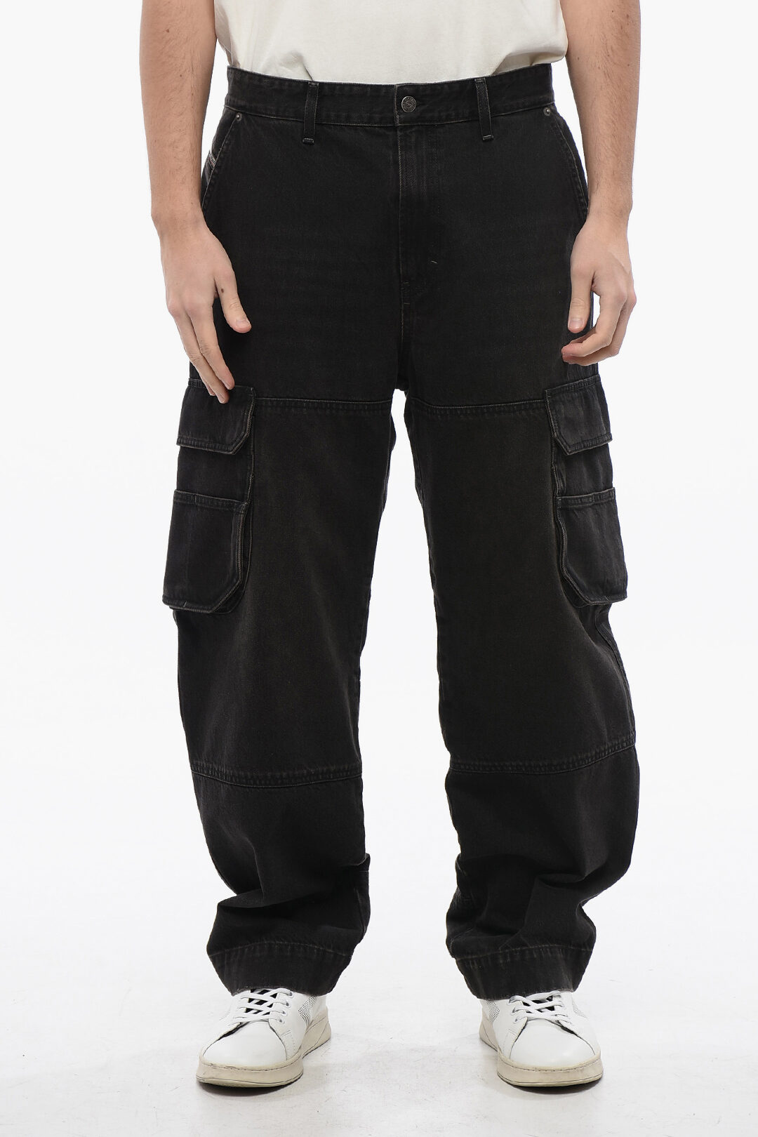 DIESEL メンズ デニム ルーズ ストレート D-FISH-CARGO 28 DIESEL