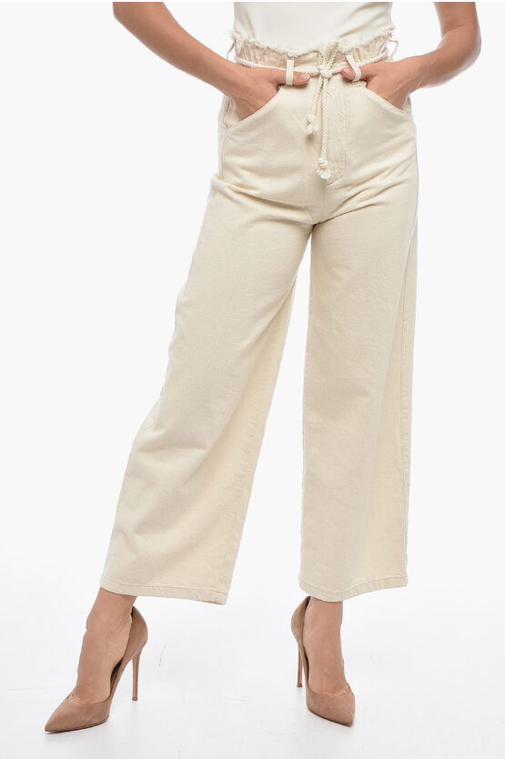 Two Women In The World Wide-leg Gioia Denims With Fringe Detail