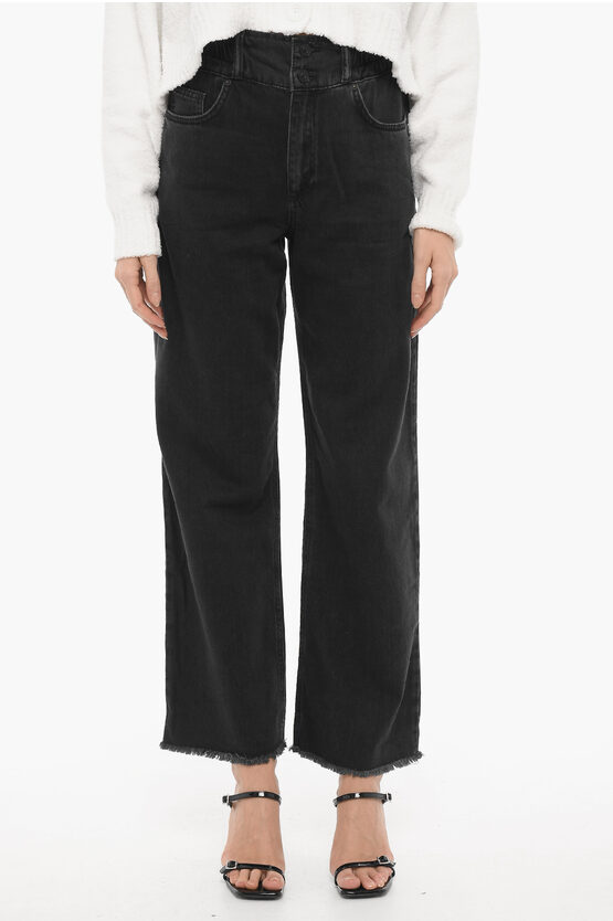 Shop Allsaints Wide Leg Hailey Jeans With Frayed Hem 24cm