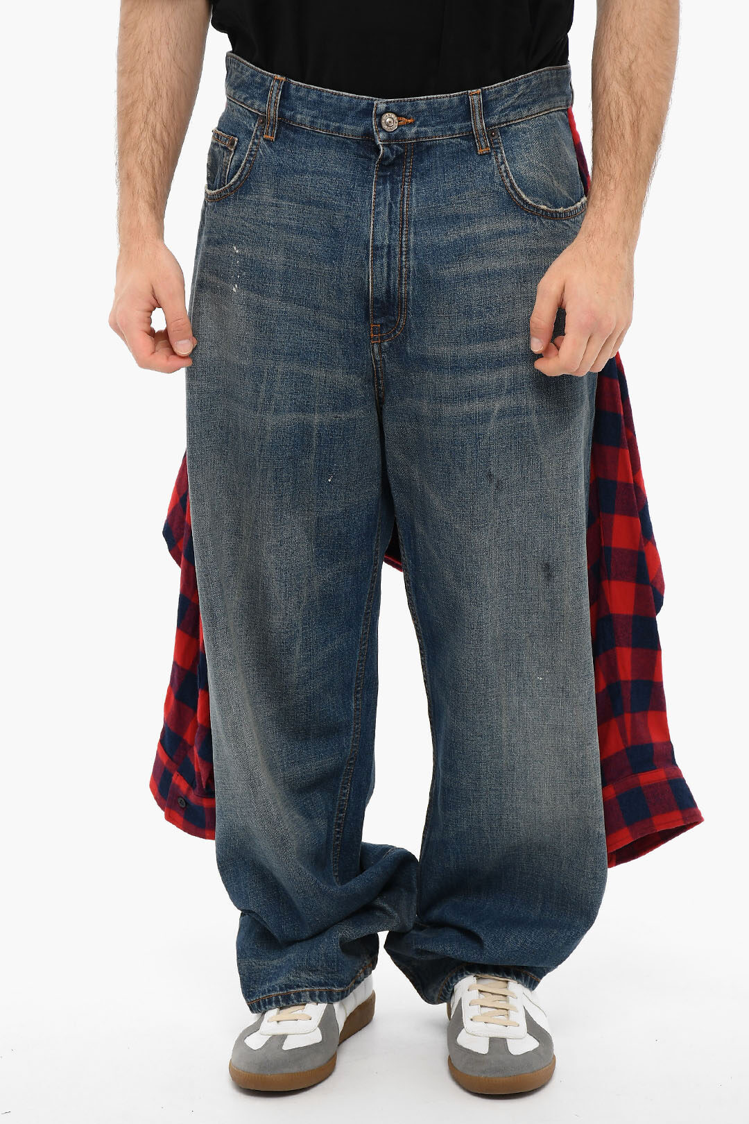 Balenciaga Wide leg Jeans With Attached Shirt 24 cm men - Glamood Outlet