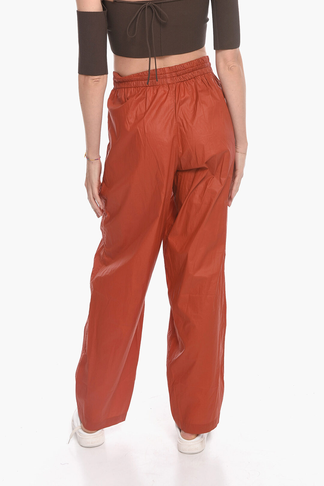 Faux Leather Ruched Trousers Nirvana
