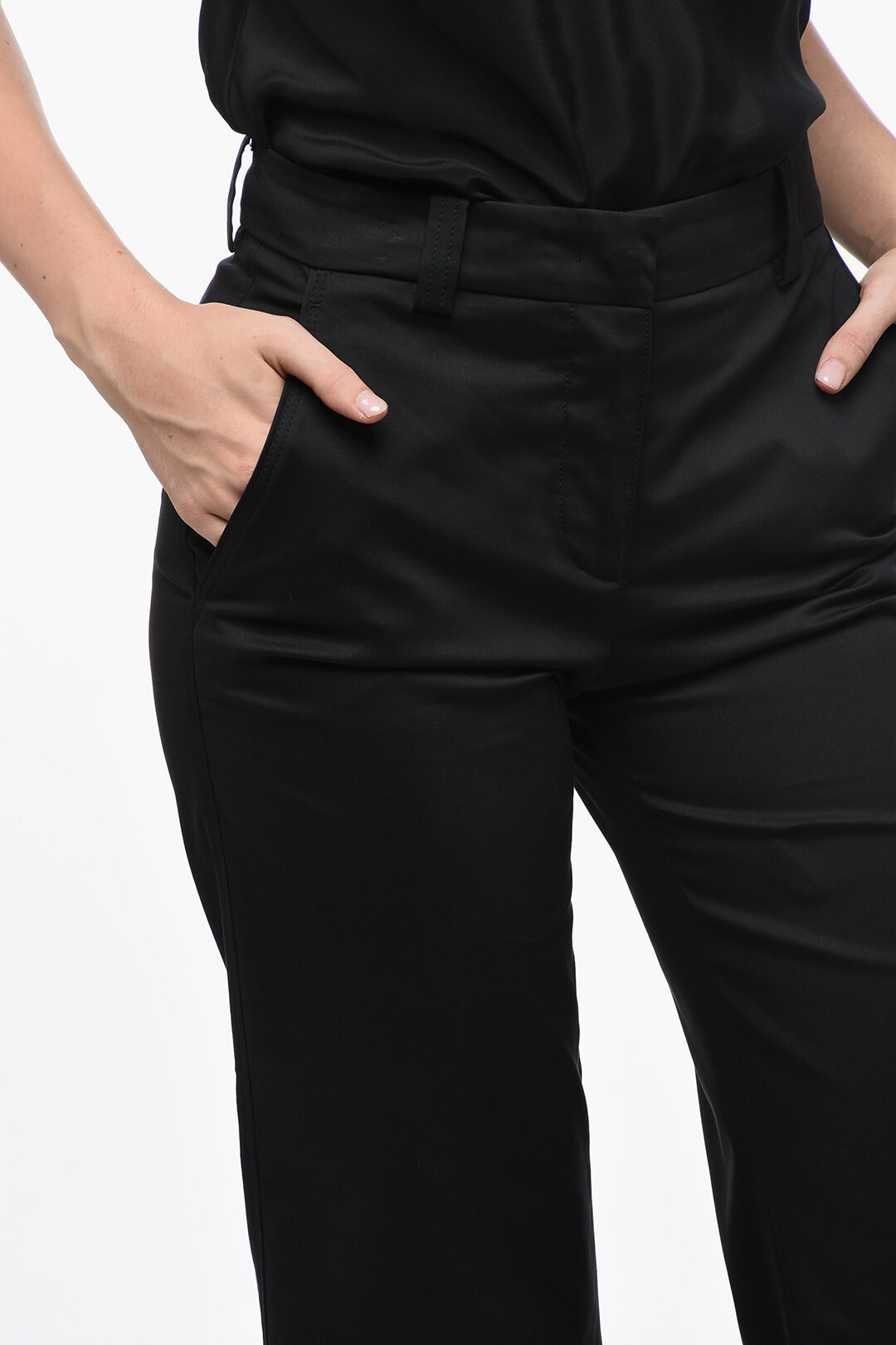 0050~Hidden Closure Pants with Ankle Zip main image 0