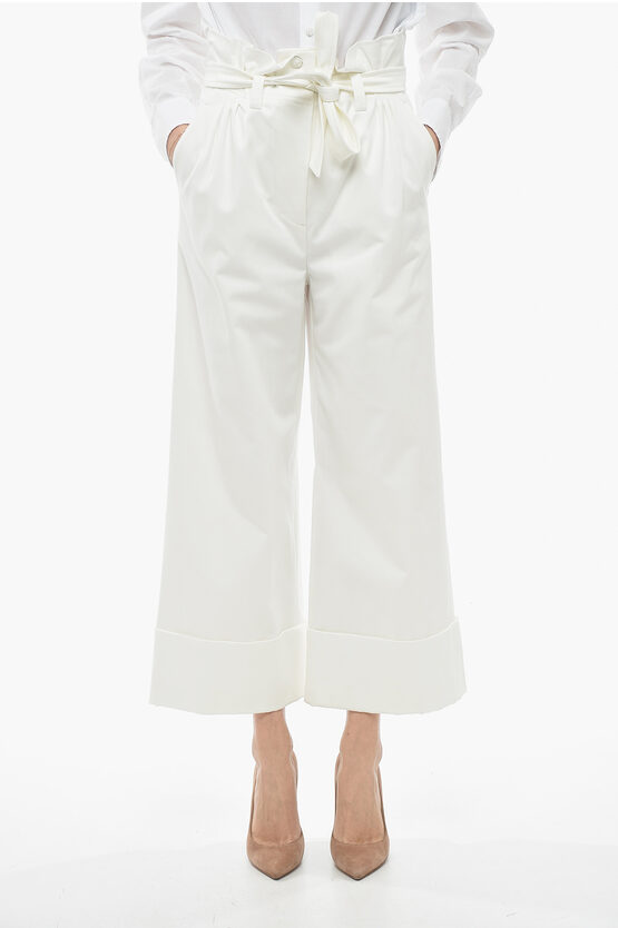 Max Mara Wide-leg Nigella Pants With Belt In White