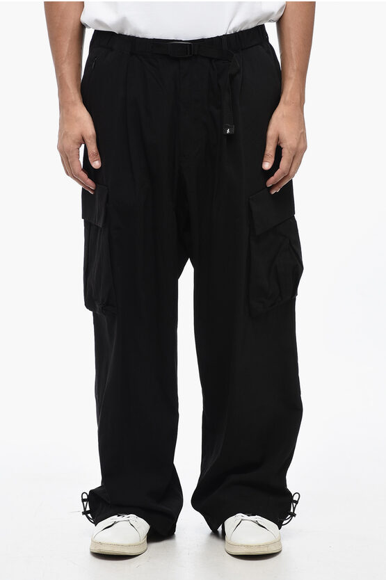 Shop Gramicci Wide Leg Nylon Cargo Pants