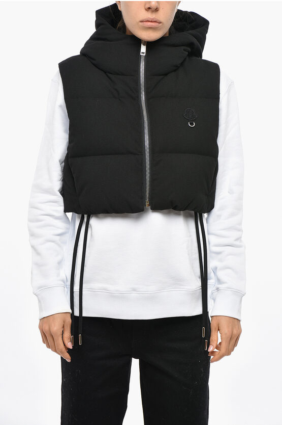 Moncler Willow Smith Cropped Fit Alexi Down Vest In Black