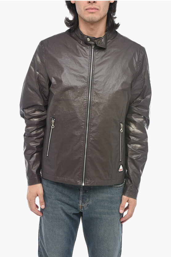 Diesel Windbreaker J-sofori Jacket With Wax Effect