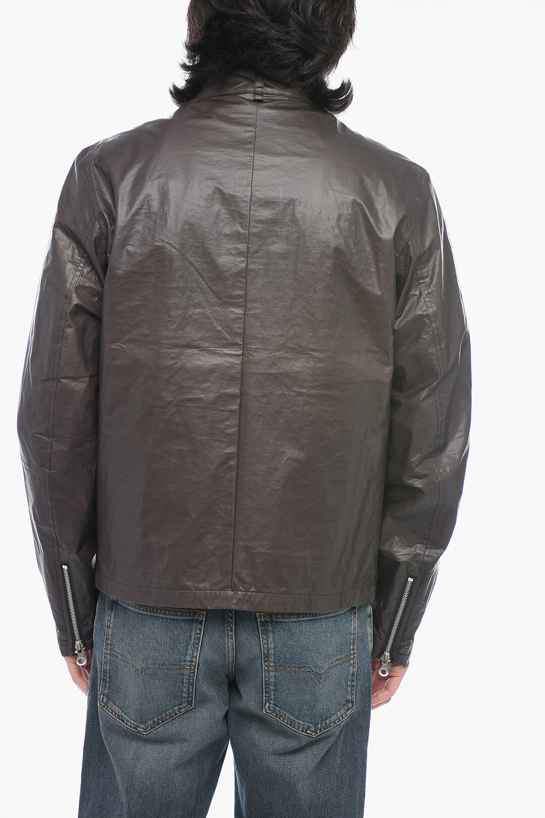 Diesel Windbreaker J-SOFORI Jacket with Wax Effect men Diesel Windbreaker J-SOFORI Jacket with Wax Effect men