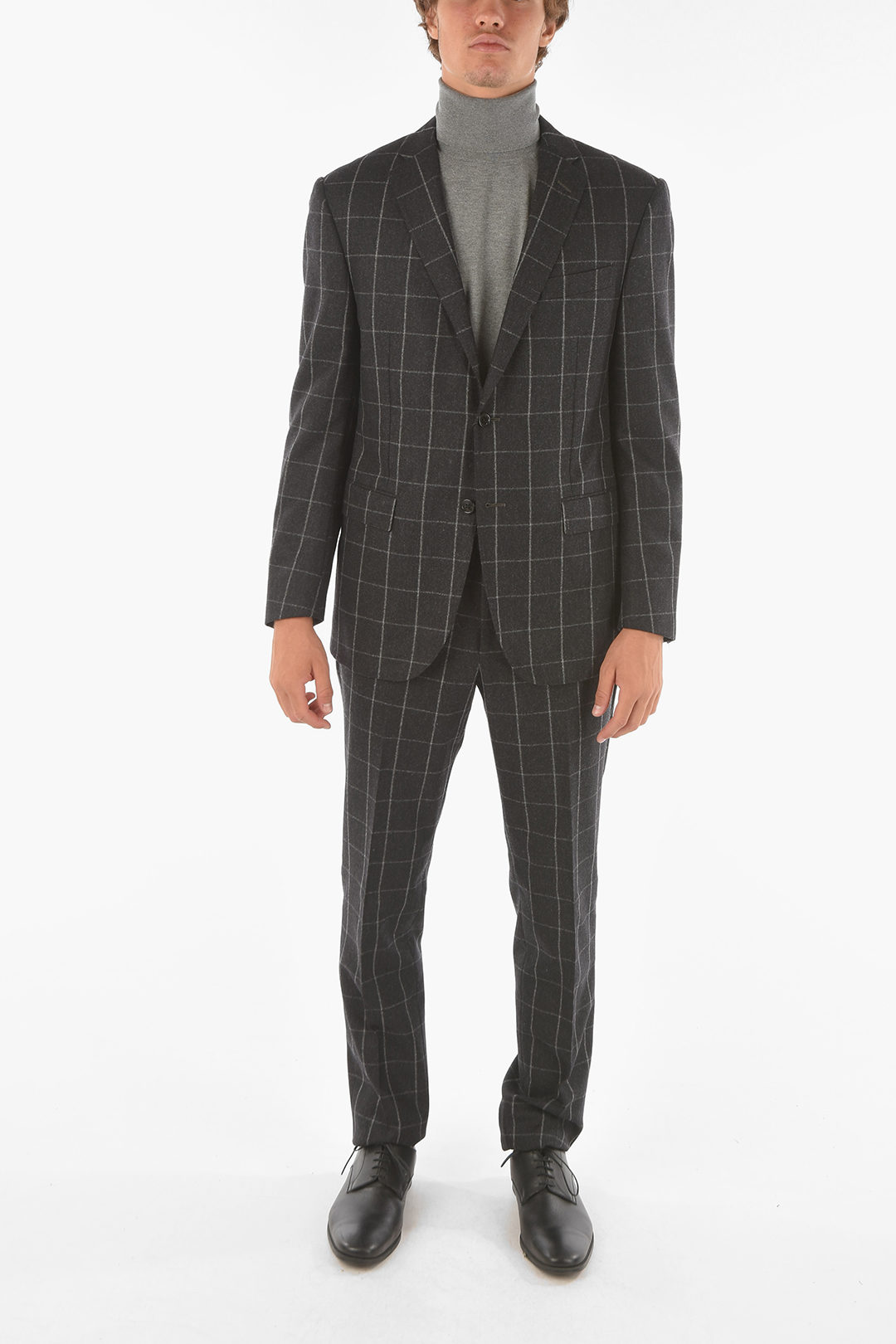 Corneliani Windowpane Checkered ACADEMY Suit with Notch Lapel men ...