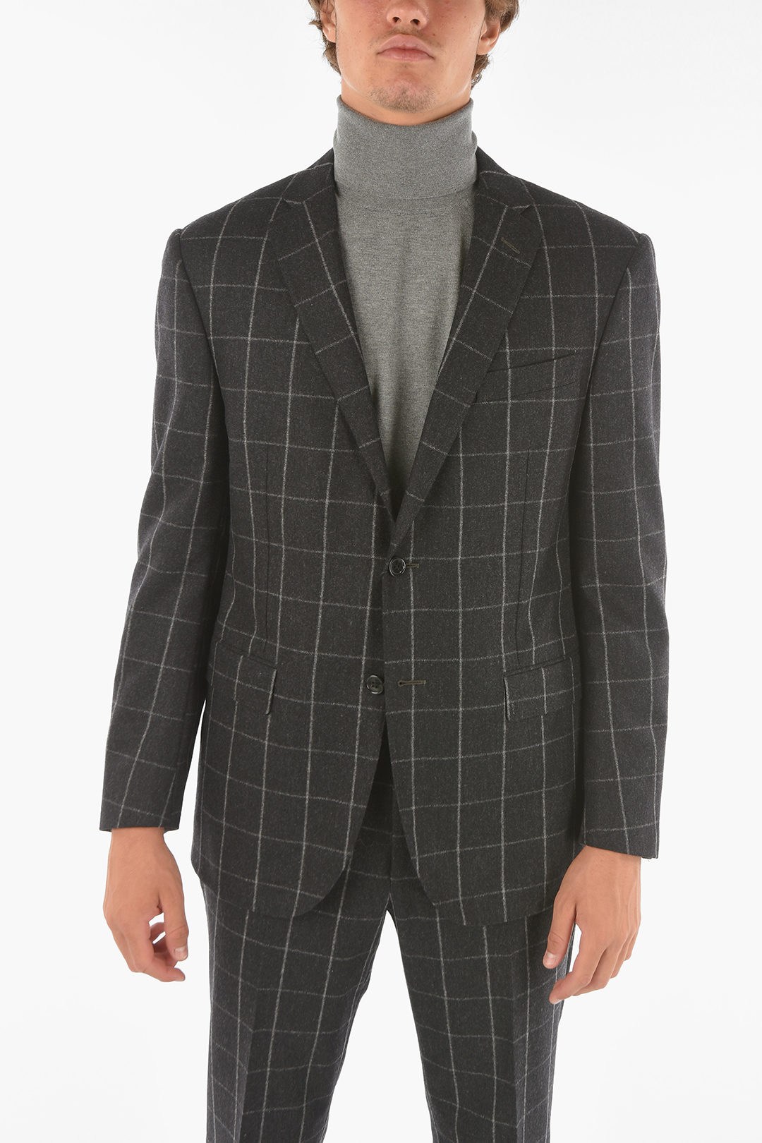 Corneliani Windowpane Checkered ACADEMY Suit with Notch Lapel men ...