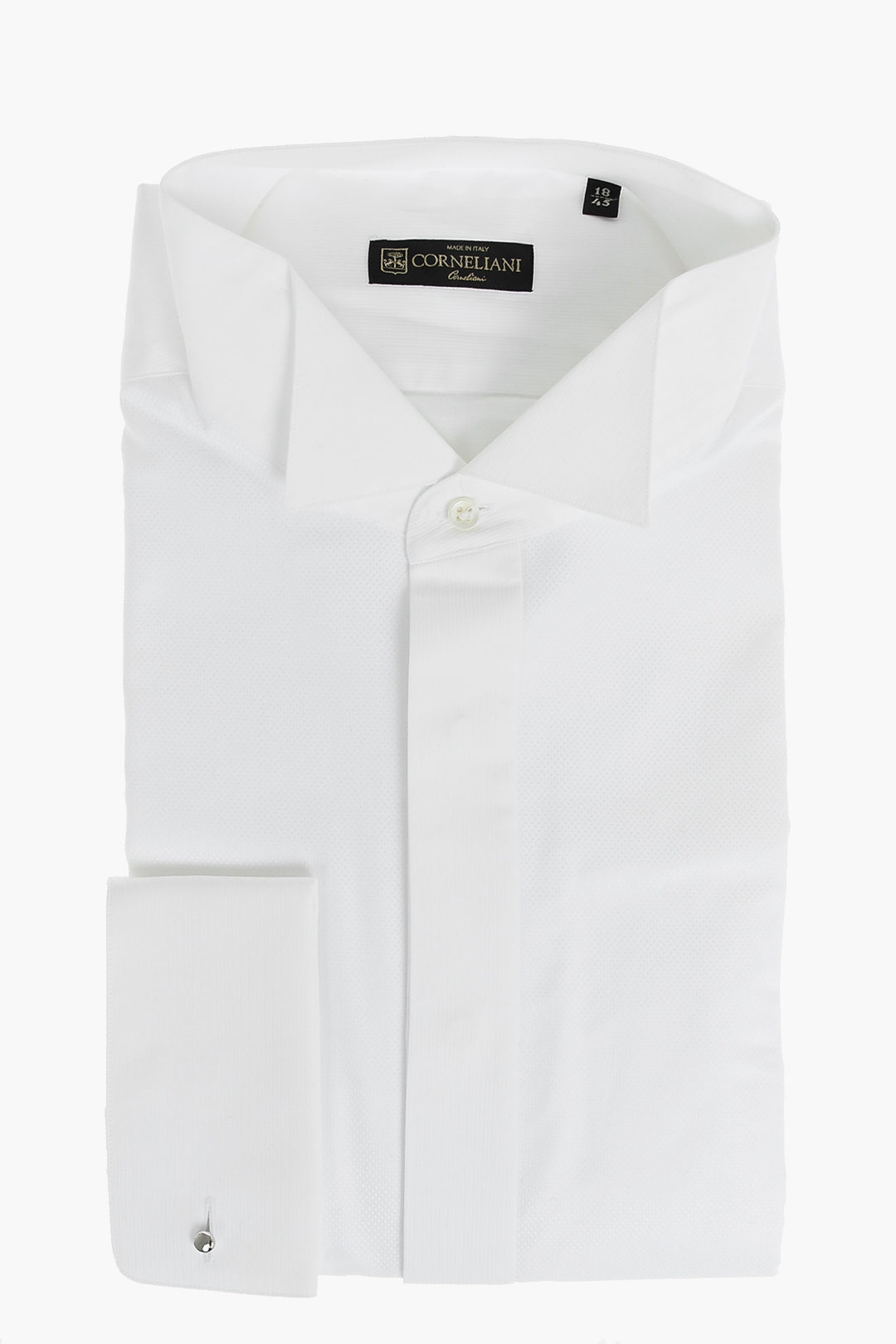 Corneliani Wingtip Collar Bodysuit Shirt with Double French Cuffs men Glamood Outlet
