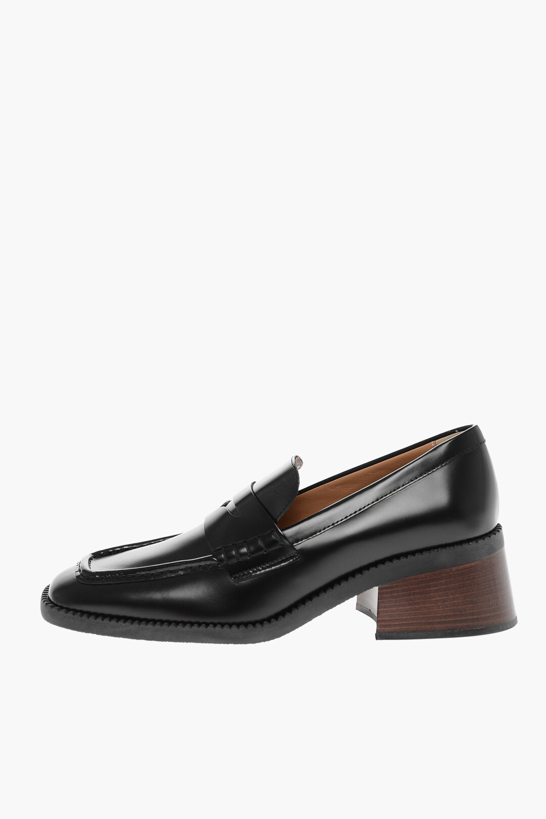 Tod's Wood Heel Leather Penny Loafers 6cm women - Glamood Outlet