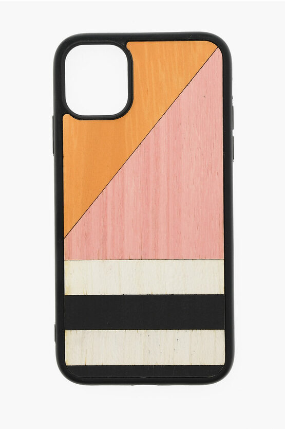 Wood'd Wooden Ratio Pink Iphone 11 Pro Max Hard Case In Multi