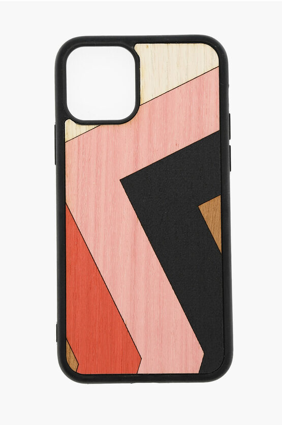 Wood'd Wooden Sunset Iphone 11 Hard Case In Black