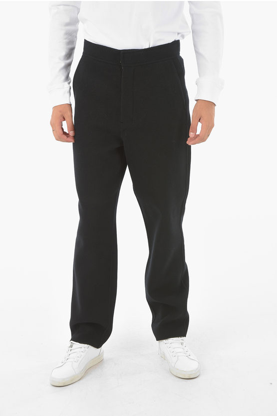 Ami Alexandre Mattiussi Wool And Cashmere 4 Pockets Pants In Black