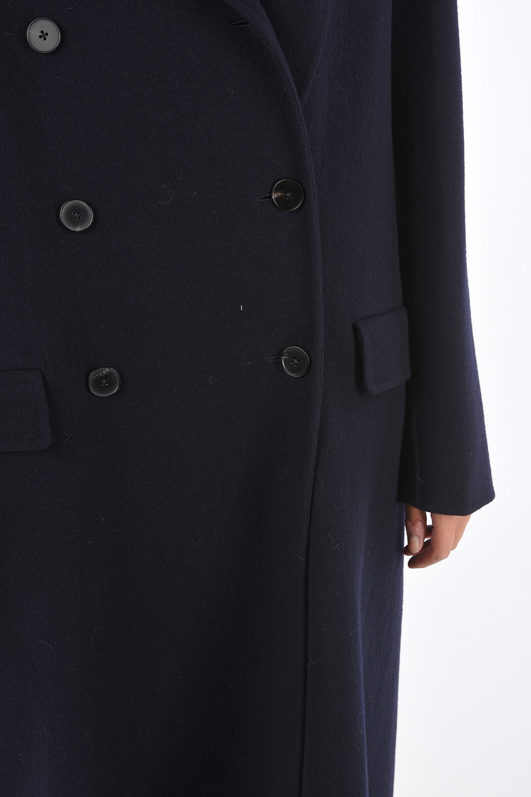 Jil Sander Wool and Cashmere LUCIEN Double Breasted Coat