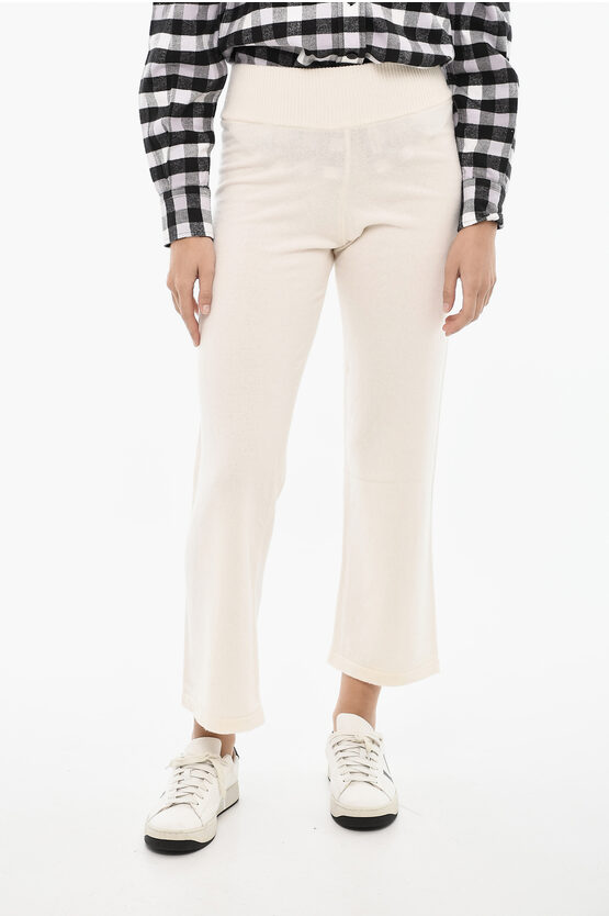 Woolrich Wool And Cashmere Palazzo Pants In White