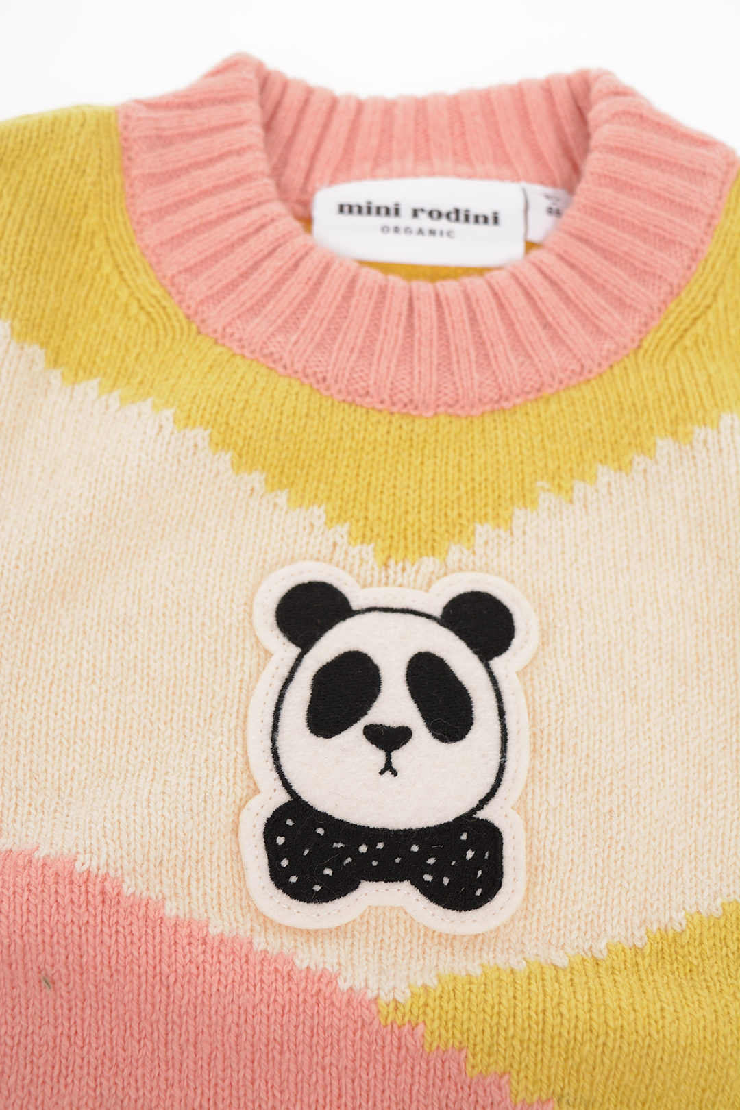 Wool and Cotton Sweater with Panda Embroidered