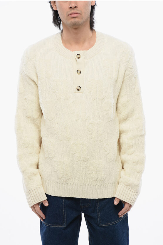 Nanushka Wool And Nylon Figlo 3-buttons Sweater