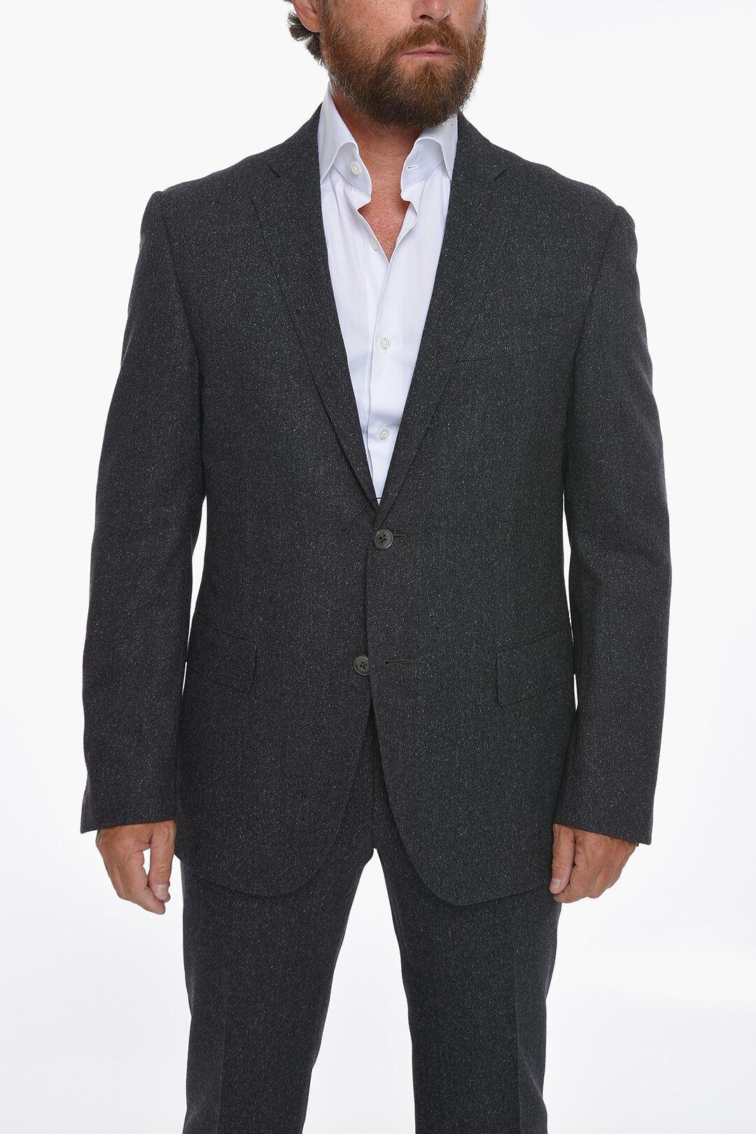 Corneliani Wool and Silk ACADEMY SOFT Suit with Flap Pockets men ...