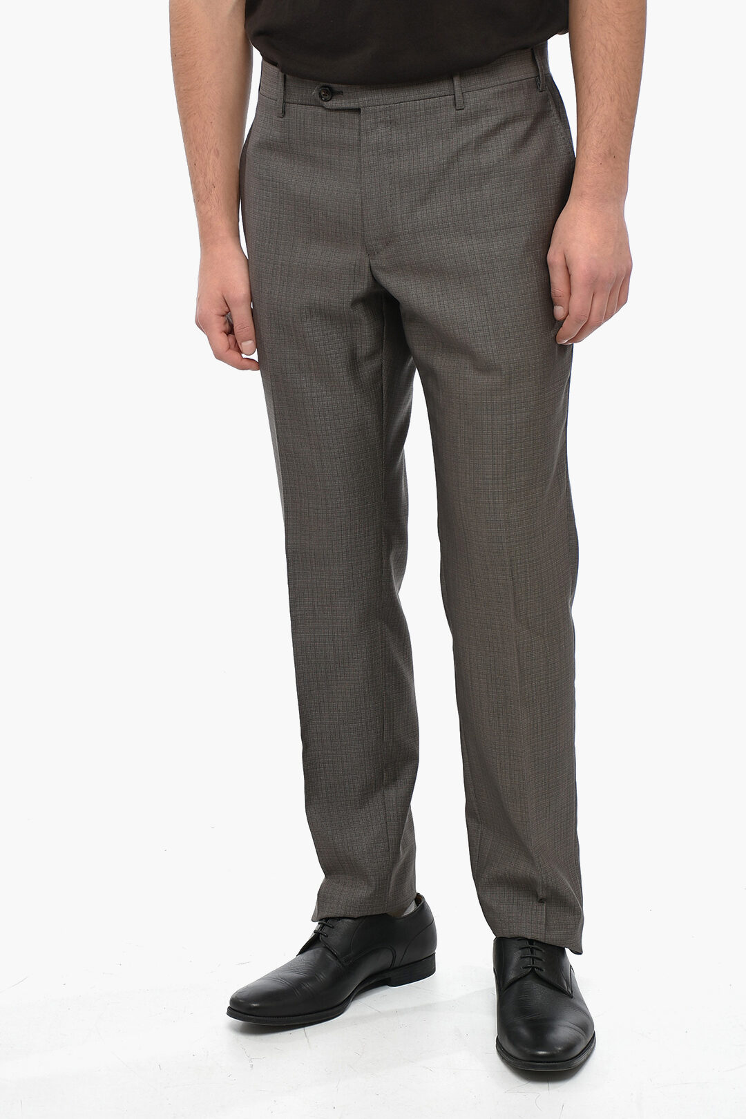 Corneliani Wool and Silk Blend ACADEMY SOFT Suit with Mini Check ...