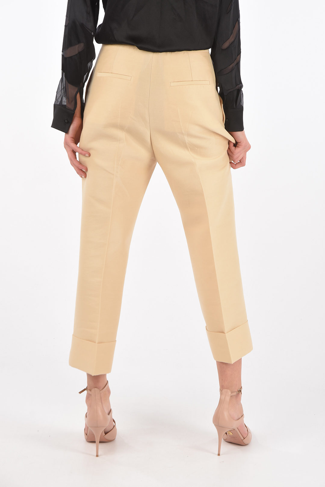 Jil Sander Wool and Silk Gaucho Pants 