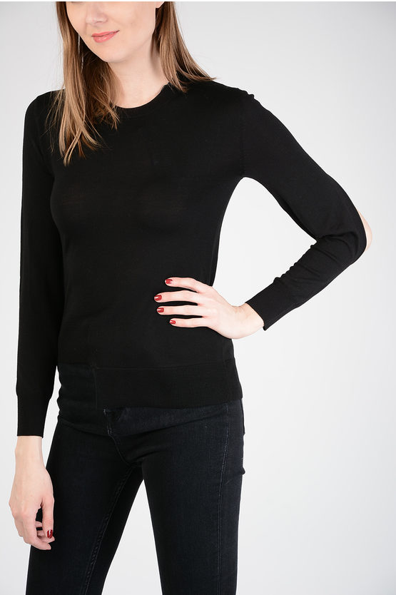 Neil Barrett Wool Asymmetric Sweater In Black