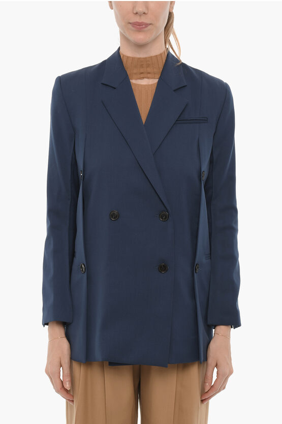 Shop Eudon Choi Wool Beatrice Double-breasted Blazer With Back Slit