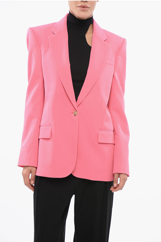 【送料&関税込】Stella McCartney Iconic Slim Boyfriend Blaze Stella Mccartney Iconic Slim Boyfriend Blazer Jacket In Pink
