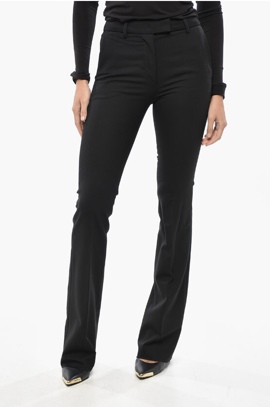 The Latest Wool Blend Ann Bootcut Pants In Black