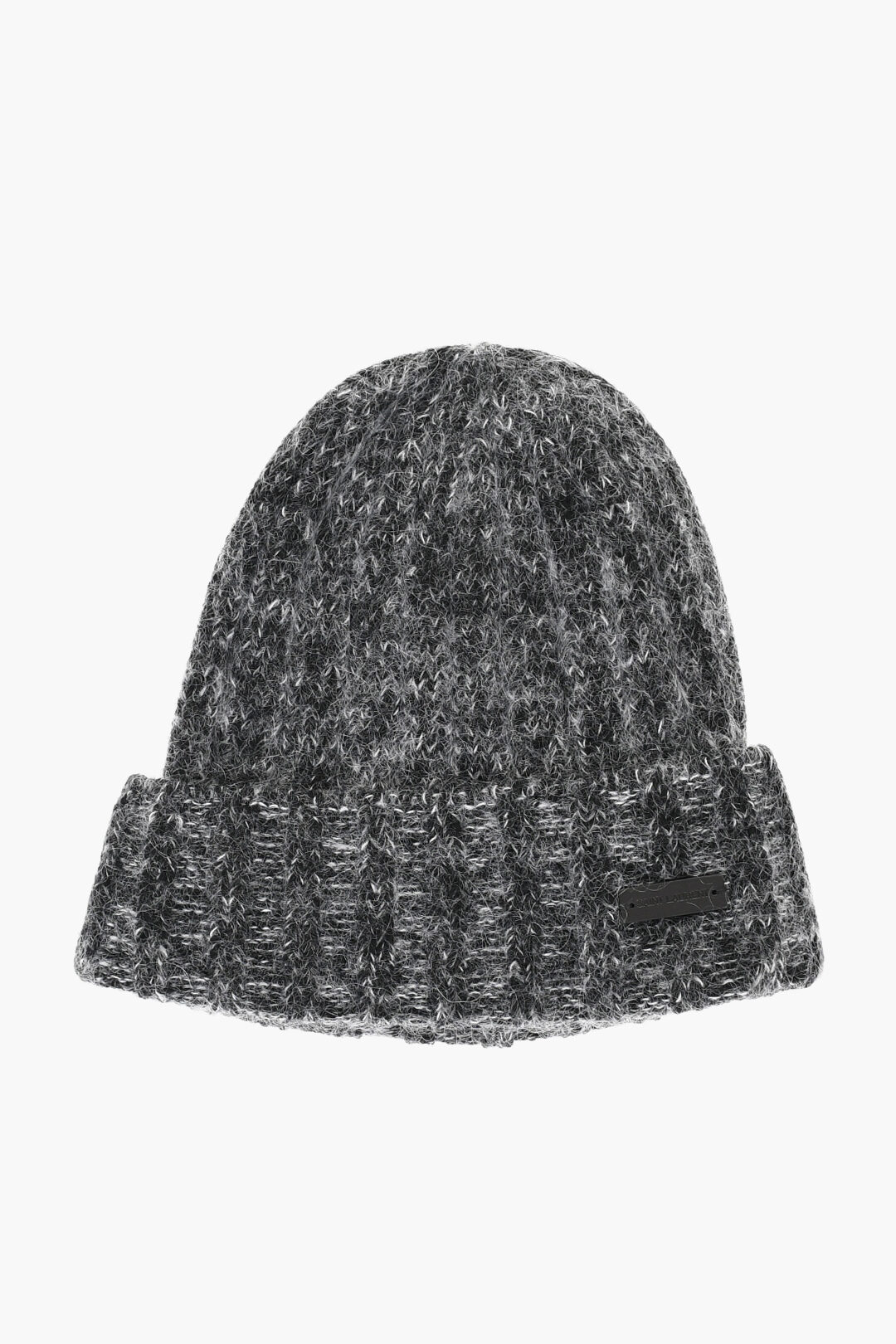 Wool Blend Beanie with Logo Patch