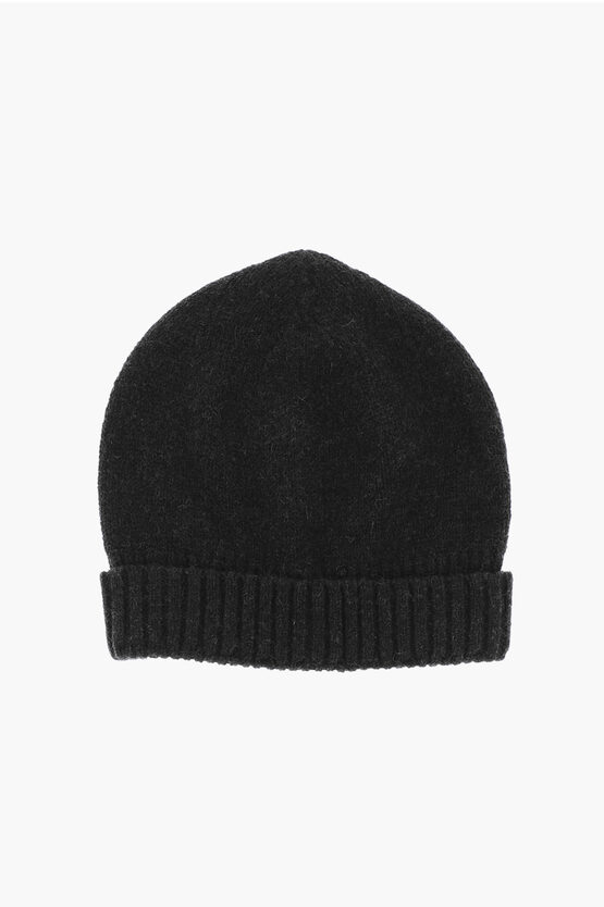Shop Roberto Collina Wool Blend Beanie With Ribbed Cuff