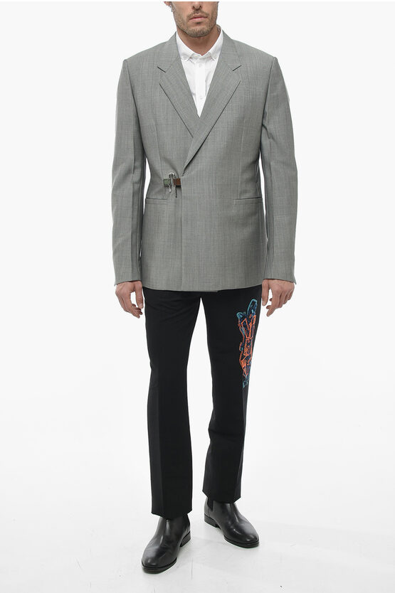 Givenchy Wool Blend Blazer with U-lock Fastening men