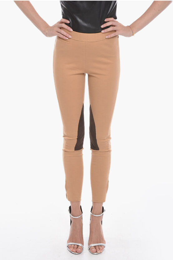 Polo Ralph Lauren Wool-blend Concept Leggings With Ankle-buttons In Neutral