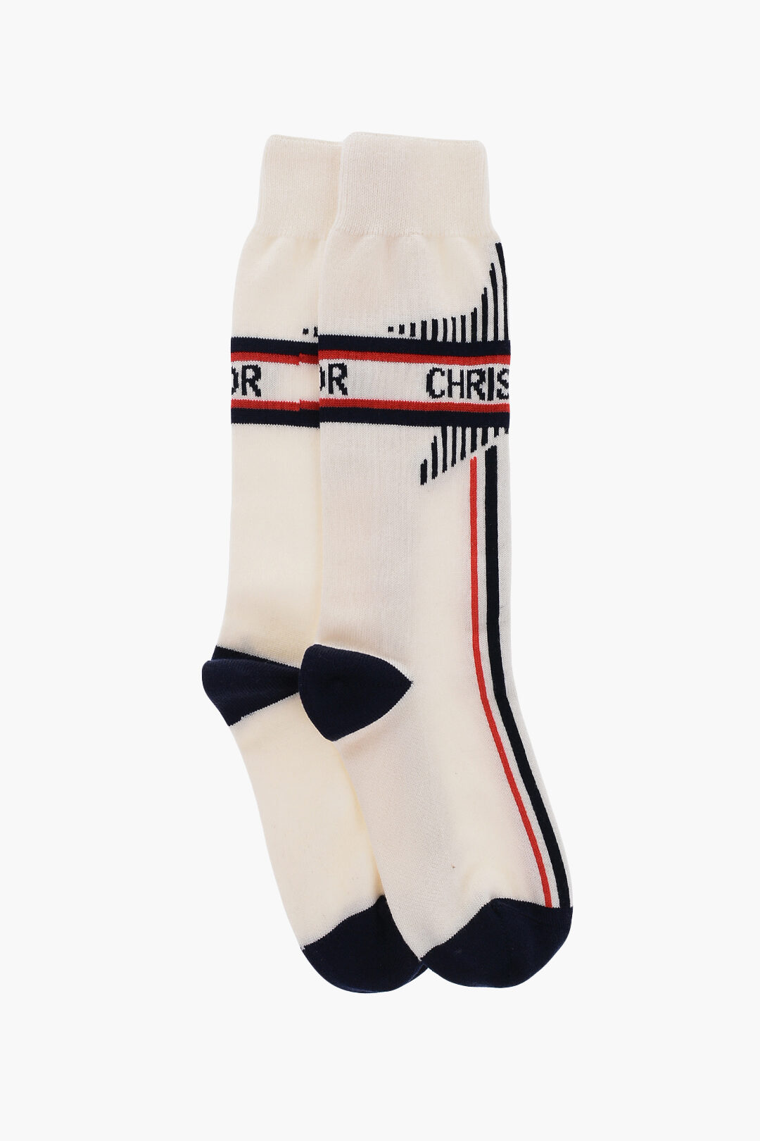 Dior Wool Blend DIOR ALPES Long Socks with Contrasting Details