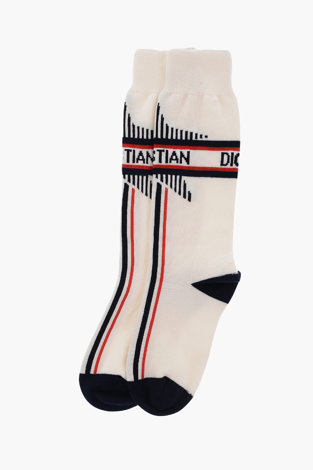 Dior Wool Blend DIOR ALPES Long Socks with Contrasting Details