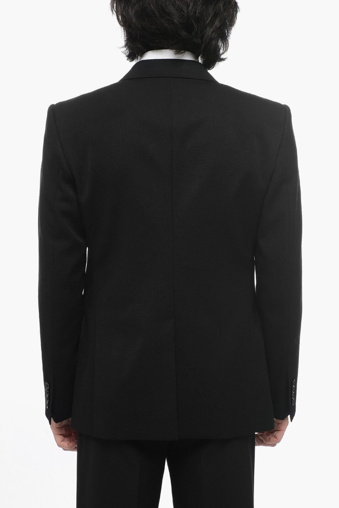 Dolce & Gabbana Wool Blend Double-Breasted Blazer With Peak
