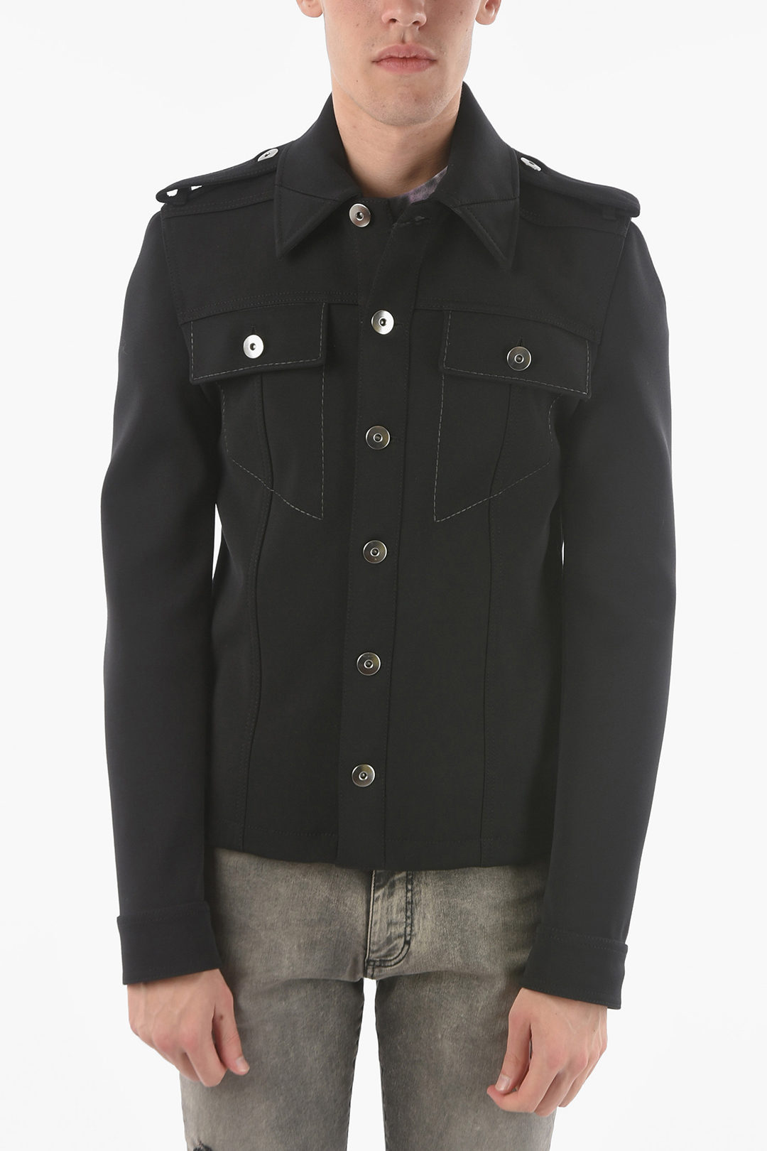 Bottega Veneta Wool Blend DOUBLE CAVALRY Utility Overshirt