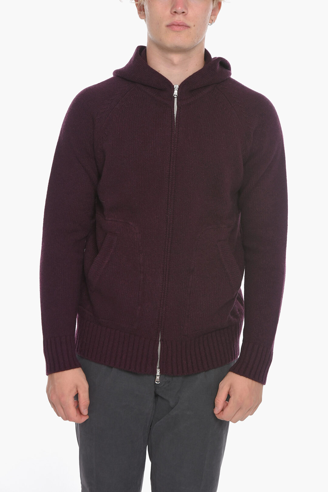 Altea Wool-blend Hoodie Sweatshirt with Zipped Closure men