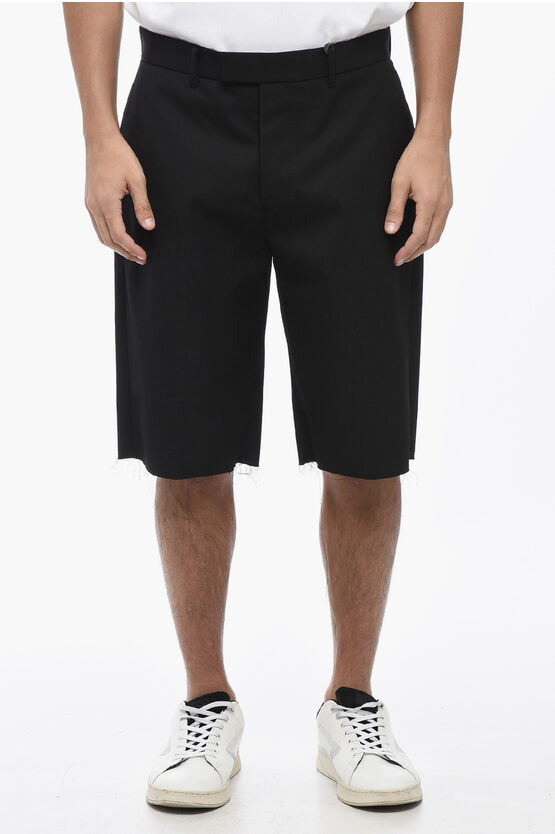 Shop Allsaints Wool Blend Lago Shorts With Belt Loops