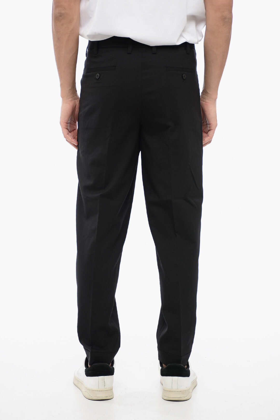 Neil Barrett Wool Blend PRIEST COLLAR Low-Rise Pants men - Glamood