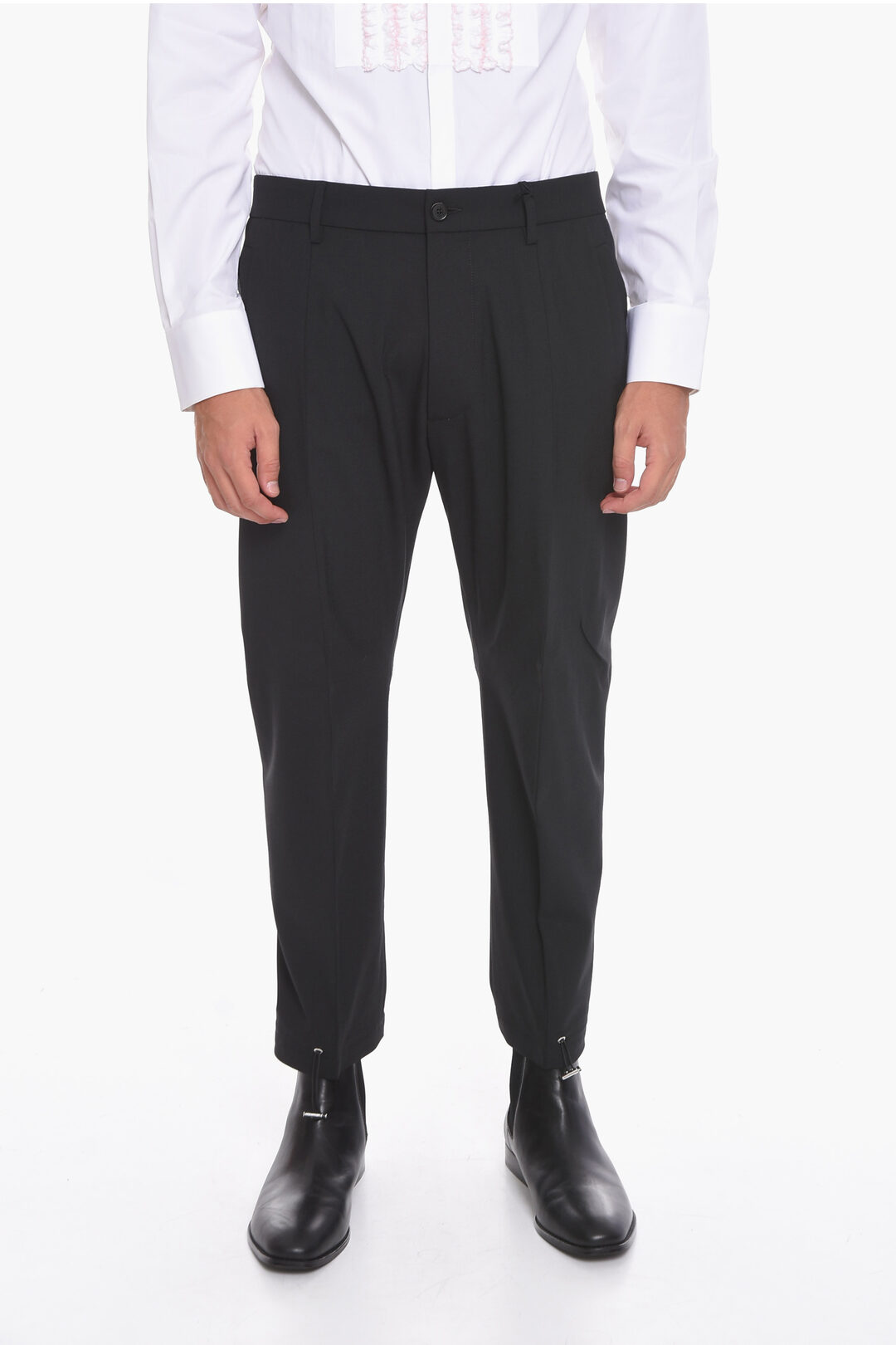 Dsquared2 Wool Blend Pully Trousers with Loose-fit men - Glamood Outlet