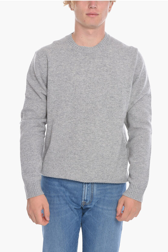Samsoe & Samsoe Wool-blend Sylli Crewneck Sweater In Gray